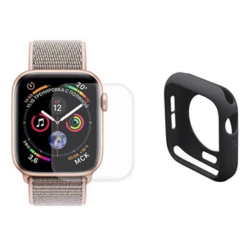 Pełen Zestaw Ochronny Hat Prince do Apple Watch Series SE/6/5/4 - 44mm - Czarny