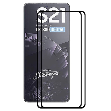 Zabezpieczenie Ekranu Hat Prince Full Size do Samsung Galaxy S21 5G - 2 Szt.- Czarna Krawędź