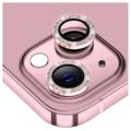 iPhone 14/14 Max Hartowane Szkło Ochronne na Aparat Hat Prince Glitter - Różowy