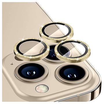iPhone 14/14 Max Hartowane Szkło Ochronne na Aparat z Kryształkami - Błękit