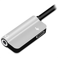 Adapter Audio Hat Prince HC-13 USB-C / 3.5mm & Type-C - Biały