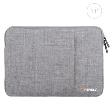 Haweel 3-warstwowy, odporny na wstrząsy pokrowiec na laptopa Oxford - 11" - Szary
