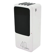 Power Bank Hepu XL HP210 40000mAh z kablami USB-C/Lightning/USB-A/MicroUSB - Biały