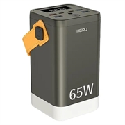 Hepu XXL HP211 Power Bank 60000mAh z 2xUSB-C PD, 4xUSB-A - 65W - Czarny