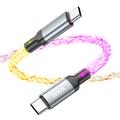 Hoco U112 Shine 60W Kabel USB-C / USB-C - 1m - Szary
