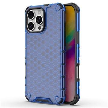 iPhone 16 Pro Max Hybrydowe Etui Honeycomb Armored - Błękit