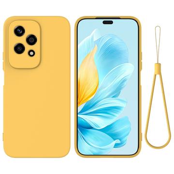 Honor 200 Lite Etui z Płynnego Silikonu - Żółty