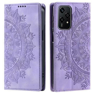 Honor 200 Lite Etui z Portfelem z Serii Mandala - Fiolet
