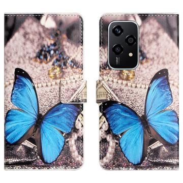 Honor 200 Lite Etui Portfel Style Seria - Niebieski Motyl