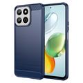 Honor 200 Smart/X7c Szczotkowane Etui z TPU - Włókno Węglowe - Błękit