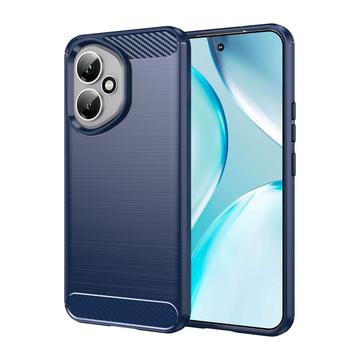 Honor 400 Szczotkowane Etui z TPU - Włókno Węglowe - niebieski