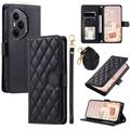 Luksusowe pikowane etui-portfel do Honor 400 Pro