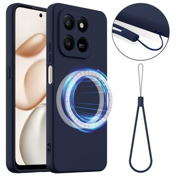 Honor 400 Smart 5G/4G/X7d 4G/5G Etui z Płynnego Silikonu - kompatybilne z MagSafe - Ciemnoniebieski