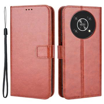 Etui Honor Magic4 Lite/X30/X9 5G Etui portfelowe z magnetycznym zamknięciem - brązowy