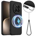 Honor Magic7 Etui z Płynnego Silikonu - kompatybilne z MagSafe - Czarne