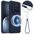 Honor Magic7 Pro Etui z Płynnego Silikonu - kompatybilne z MagSafe - Ciemnoniebieski