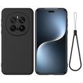 Honor Magic7 Pro Etui z płynnego silikonu z paskiem na rękę