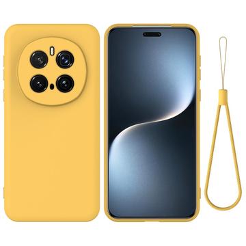 Honor Magic7 Pro Etui z płynnego silikonu z paskiem na rękę