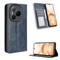 Honor Power Etui z Portfelem Retro z Magnetycznym Zamknięciem - Błękit