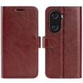 Honor X40i Etui-Portfel Zamykane na Magnes - Brąz