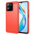 Honor X5b/X5b Plus Szczotkowane Etui z TPU - Włókno Węglowe
