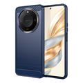 Honor X60 Szczotkowane Etui z TPU - Włókno Węglowe