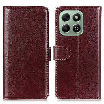 Etui Honor X6b Etui portfelowe z magnetycznym zamknięciem - brązowy