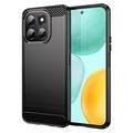 Honor X6c Szczotkowane Etui z TPU - Włókno Węglowe