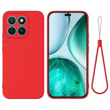 Honor X8c Etui z płynnego silikonu z paskiem na rękę
