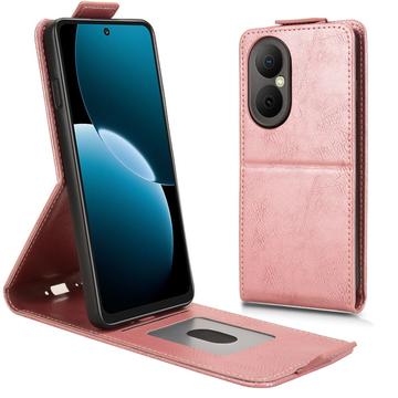 Huawei Enjoy 80 Etui z klapką pionową i podstawką - różowe złoto