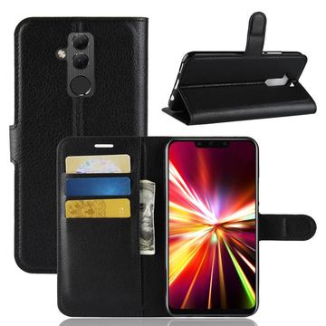 Huawei Mate 20 Lite Etui z Portfelem z Magnetycznym Zamknięciem - Czarne