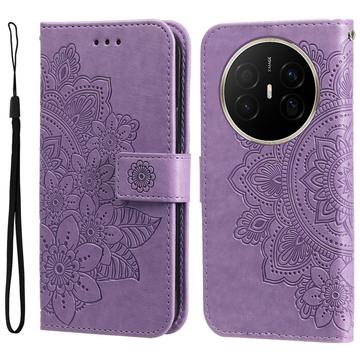 Huawei Mate 70 Air Etui z Portfelem z Serii Mandala - Fiolet