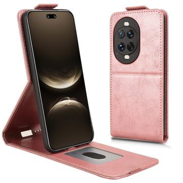 Huawei Nova 14 Ultra Etui z klapką pionową i podstawką - różowe złoto