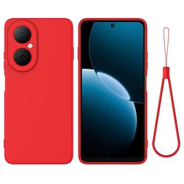 Huawei Nova Y73 Etui z płynnego silikonu z paskiem na rękę