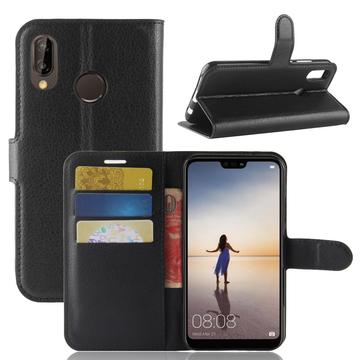 Etui z Portfelem do Huawei P20 Lite z Magnetycznym Zamknięciem