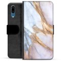 Etui Portfel Premium - Huawei P20 - Elegancki Marmur