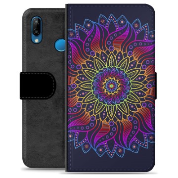 Etui Portfel Premium - Huawei P30 Lite - Kolorowa Mandala