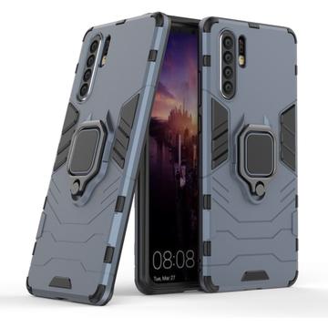 Huawei P30 Pro Hybrydowe Etui z Uchwytem Ring - Błękit