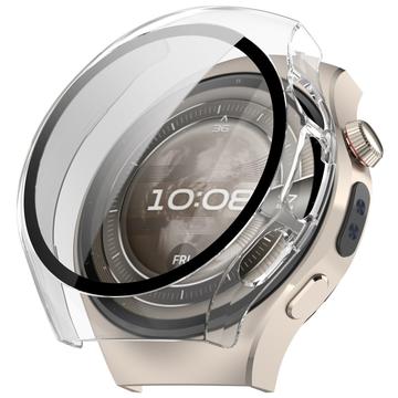 Huawei Watch 5 Etui z Tworzywa z Hartowane Szkło Ochronne - 42mm - Przezroczysty