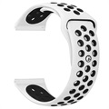 Silikonowy sportowy pasek do zegarka Huawei Watch GT - Biały / Bzarny