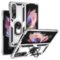 Samsung Galaxy Z Fold3 5G Hybrydowe Etui z Podpórka Metalowa - Srebrny