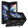 Samsung Galaxy Z Fold4 5G Hybrydowe Etui z Metalową Podpórką - Czarne