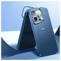iPhone 14 Pro Max Hybrydowe Etui z Ukrytą Podpórką - Błękit