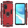 Hybrydowe Etui z Uchwytem Pierścieniowym do OnePlus 8T - Czerwień