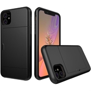 iPhone 11 Hybrydowe Etui z Wysuwaną Kieszenią na Kartę