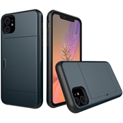 iPhone 11 Hybrydowe Etui z Wysuwaną Kieszenią na Kartę