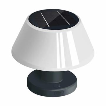 Wodoodporna solarna lampa biurkowa IP54 z 4 poziomami jasności - ciepła biel