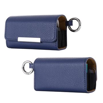 Skórzane etui na e-papierosy IQOS 3/3 DUO - ciemnoniebieskie