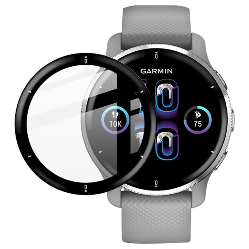 Garmin Venu 2 Plus Imak Full Coverage Screen Protector Black