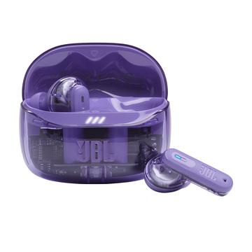 Prawdziwie bezprzewodowe słuchawki douszne JBL Tune Beam 2 Ghost Edition - fioletowe